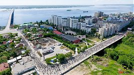 Саратовский велопарад с высоты птичьего полёта.